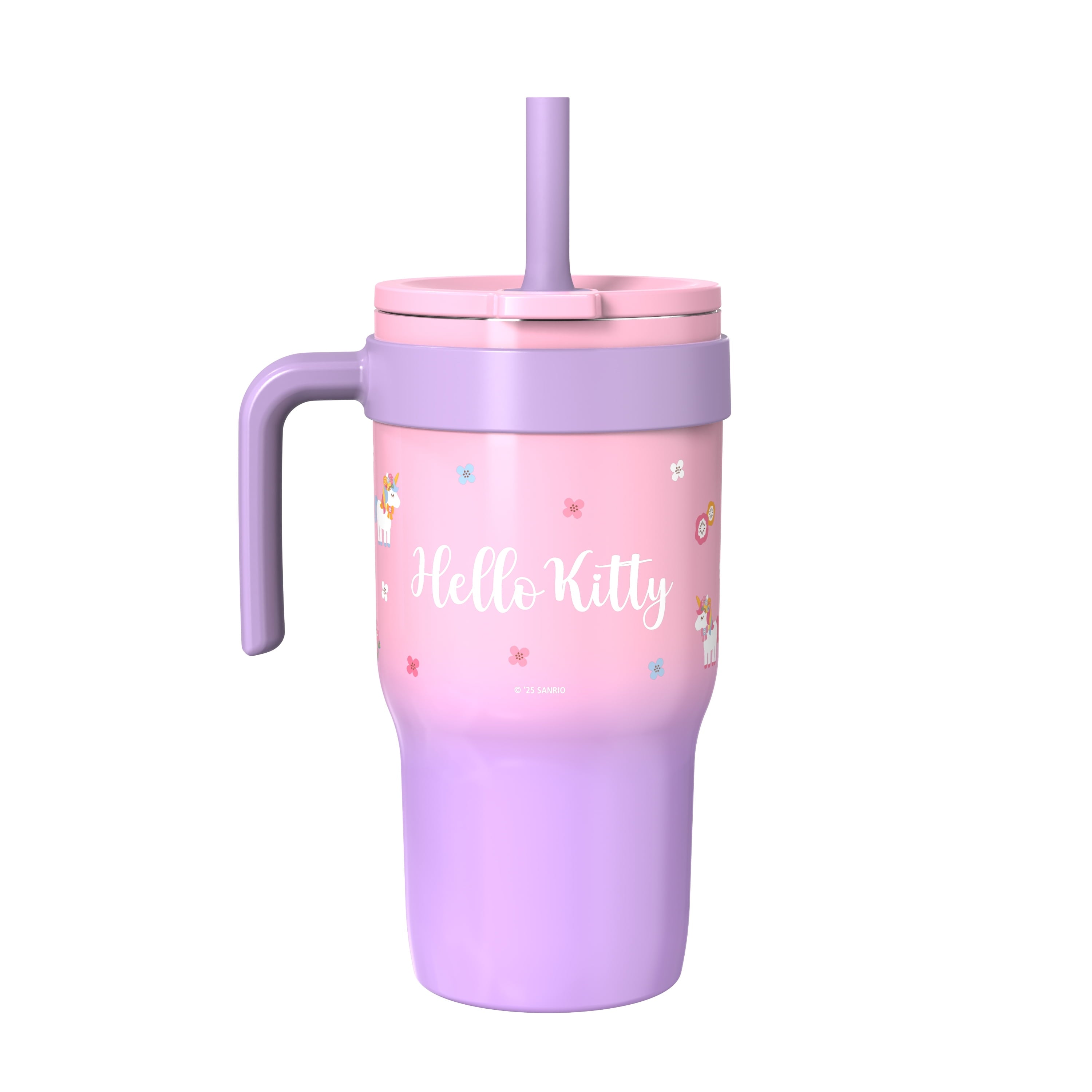 18oz Stitch Kids Straw Handle Tumbler