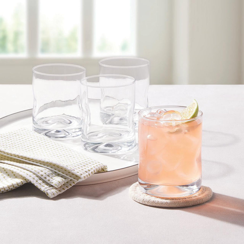 Better Homes &amp; Gardens Lyra Drinking Glasses, 12.5 oz, Set of 4