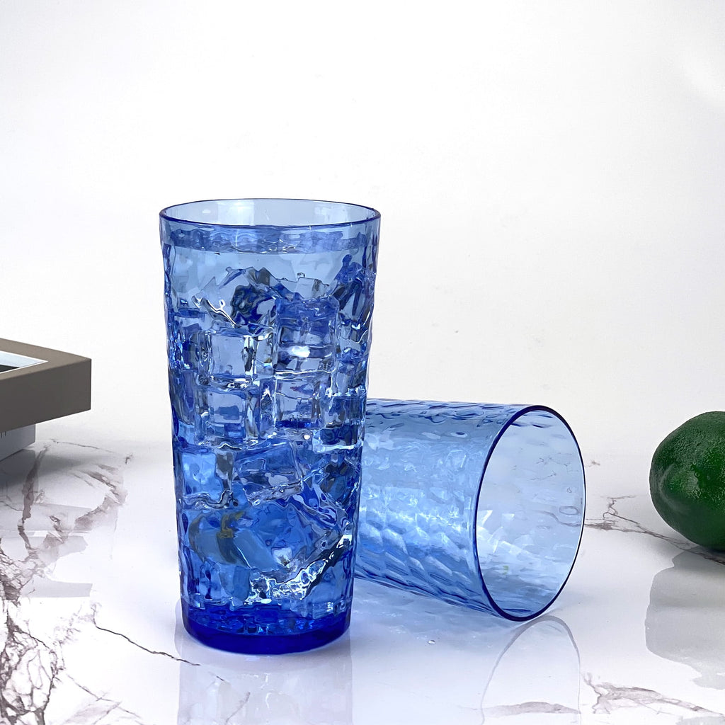 24-Ounce Plastic Tumbler Acrylic Drinking Glasses, Plastic Cups, , , Shatter Proof, , Set of 8 ( Multicolor )