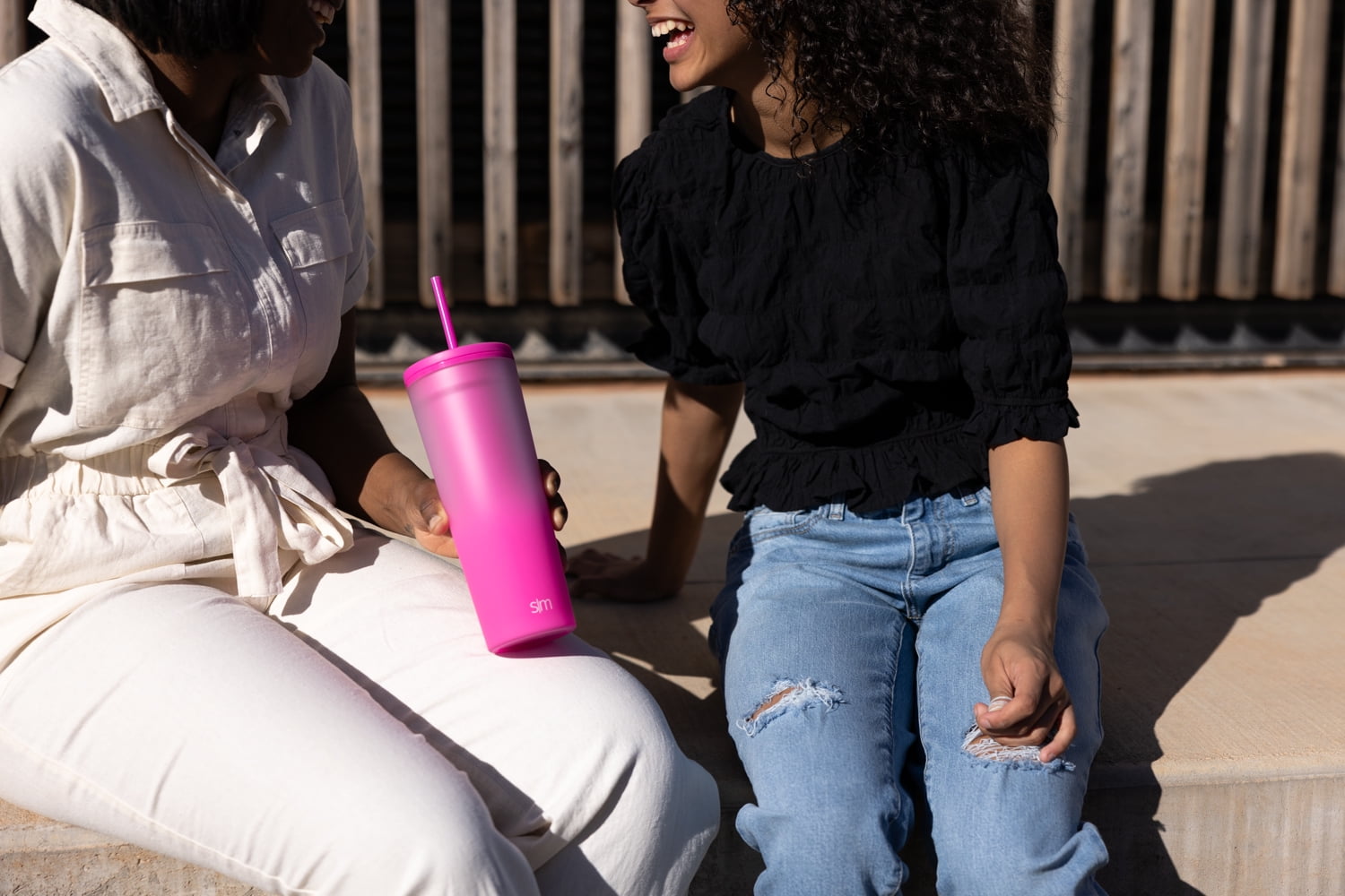24 fl oz Double Wall Plastic Classic Tumbler with Straw|Opalescent