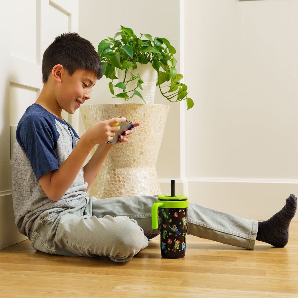 18oz Stitch Kids Straw Handle Tumbler