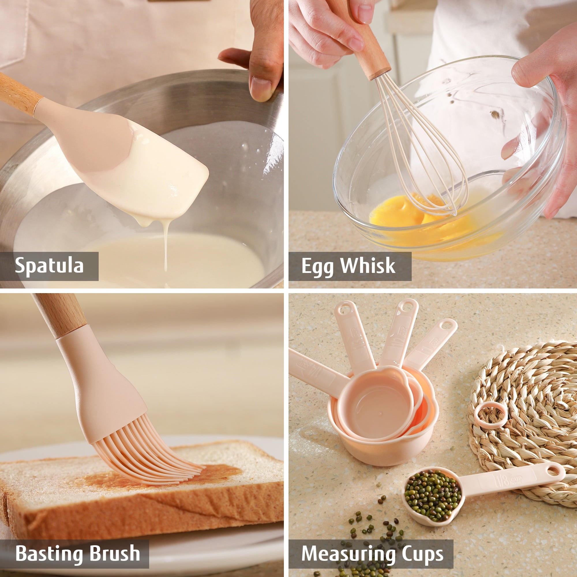 32 PCS Silicone Cooking Utensils Set, 446°F for Nonstick Cookware