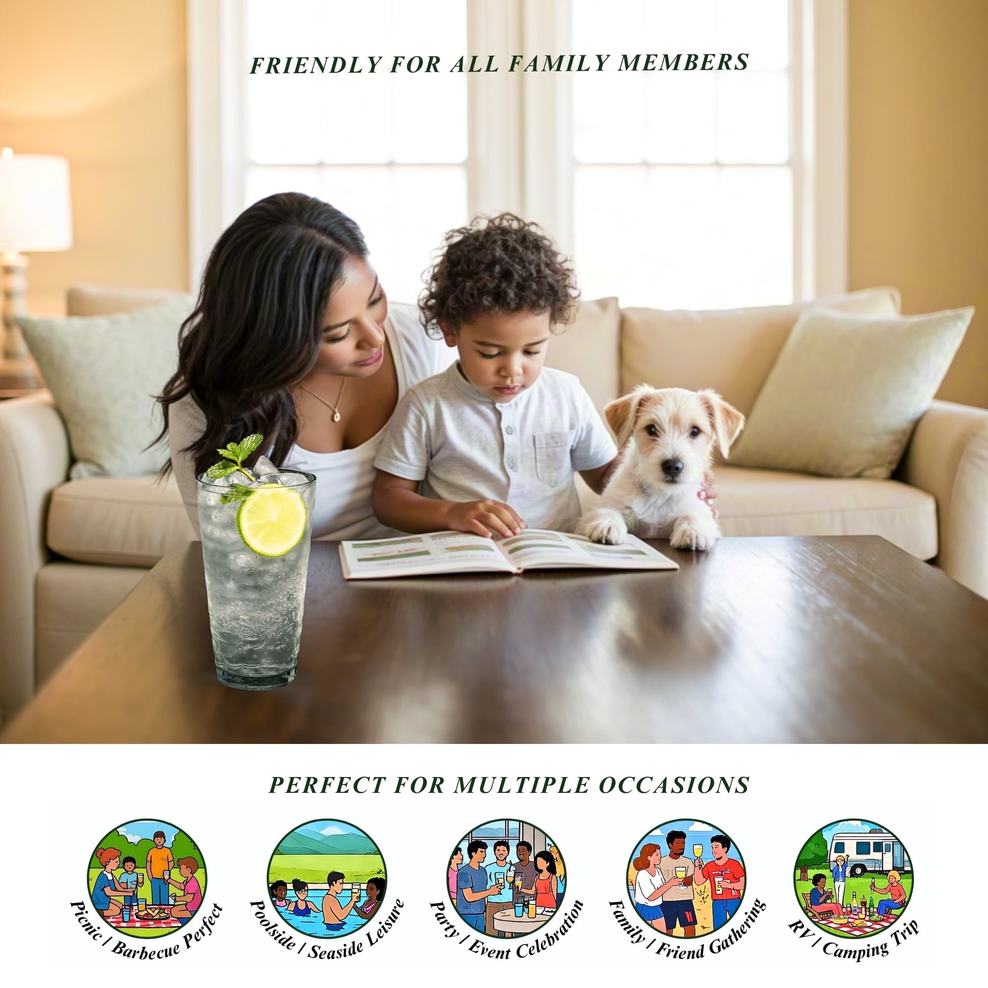 20oz Gray Acrylic Glasses Drinkware (Set of 6), Water-Ripple Shatter-Proof Plastic Tumblers