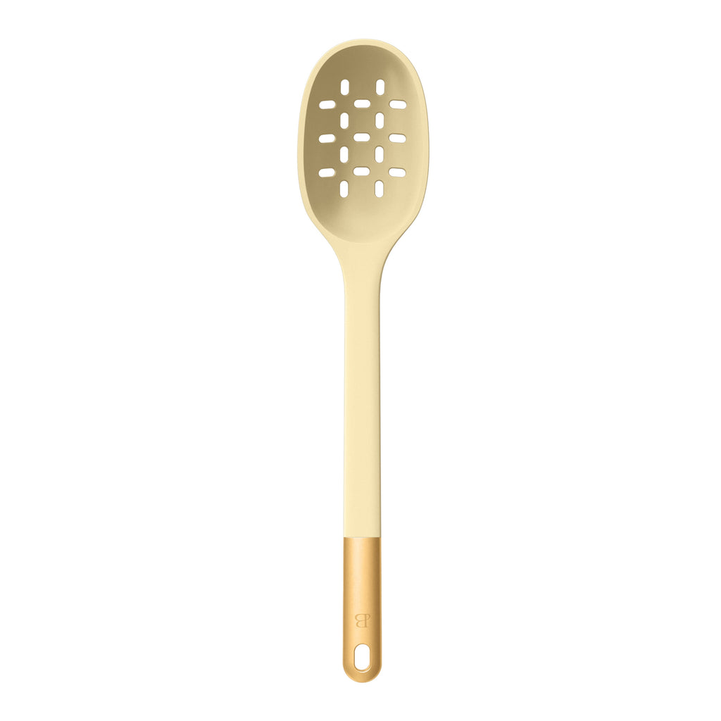 6-Piece Silicone Tool Set with Ceramic Crock, Porcini Taupe by Drew Barrymore