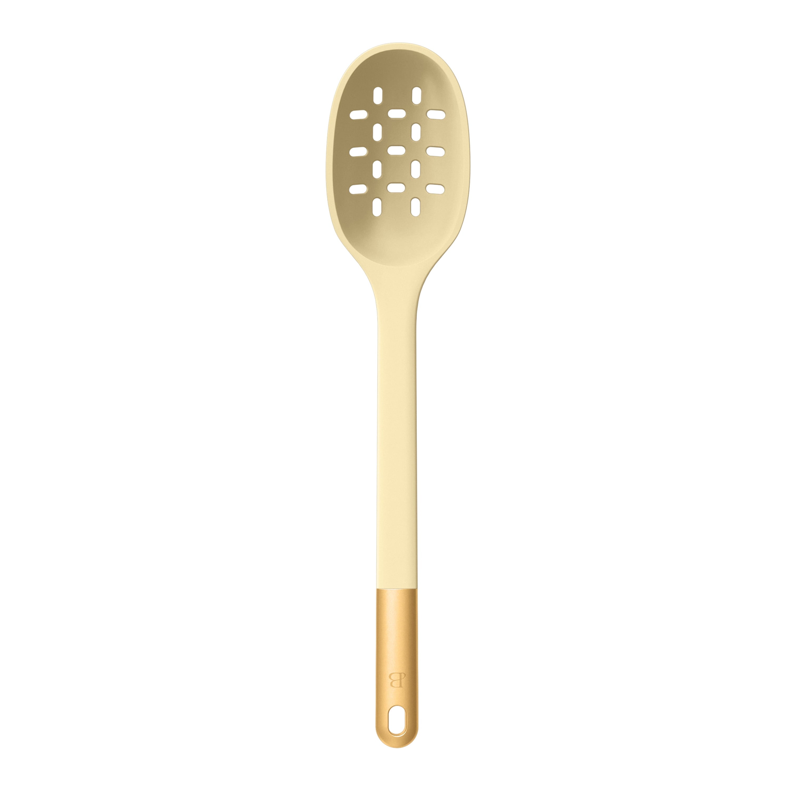6-Piece Silicone Tool Set with Ceramic Crock, Porcini Taupe by Drew Barrymore