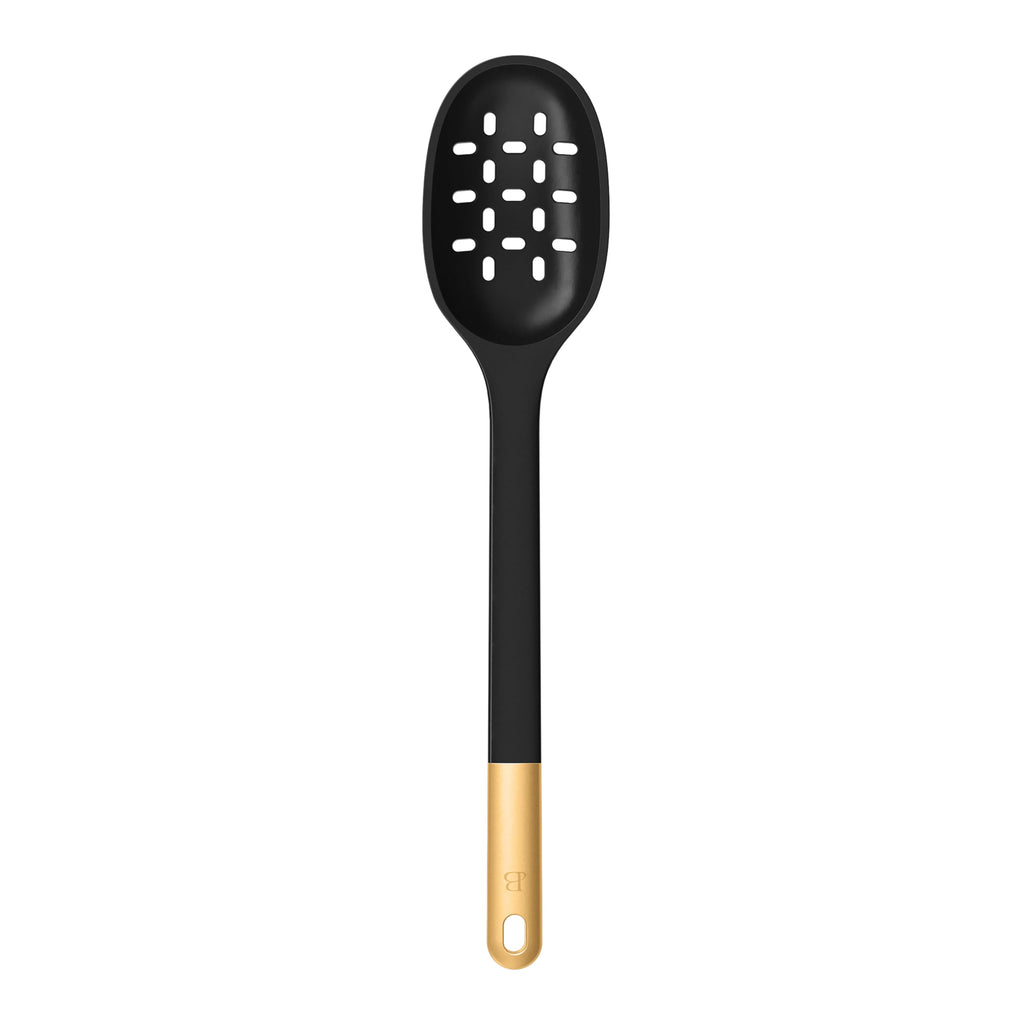6-Piece Silicone Kitchen Utensil Tool Set with Rotating Rack by Drew Barrymore, Porcini Taupe