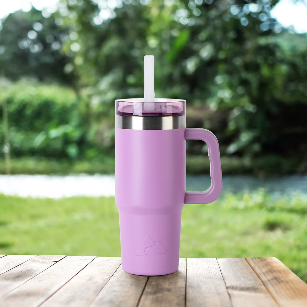 Ozark Trail 18 oz Stainless Steel Insulated Tumbler with Handle, Black