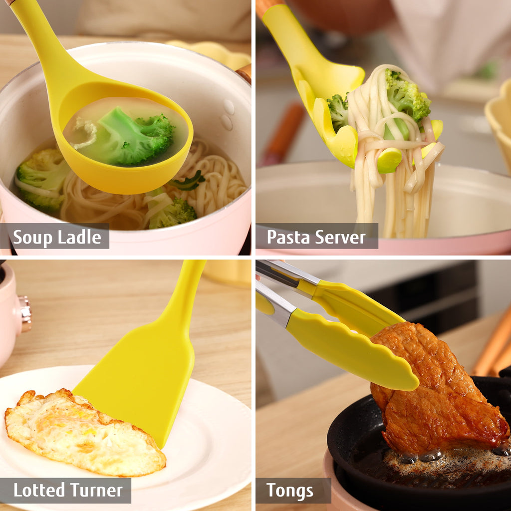 32 PCS Silicone Cooking Utensils Set, 446°F for Nonstick Cookware