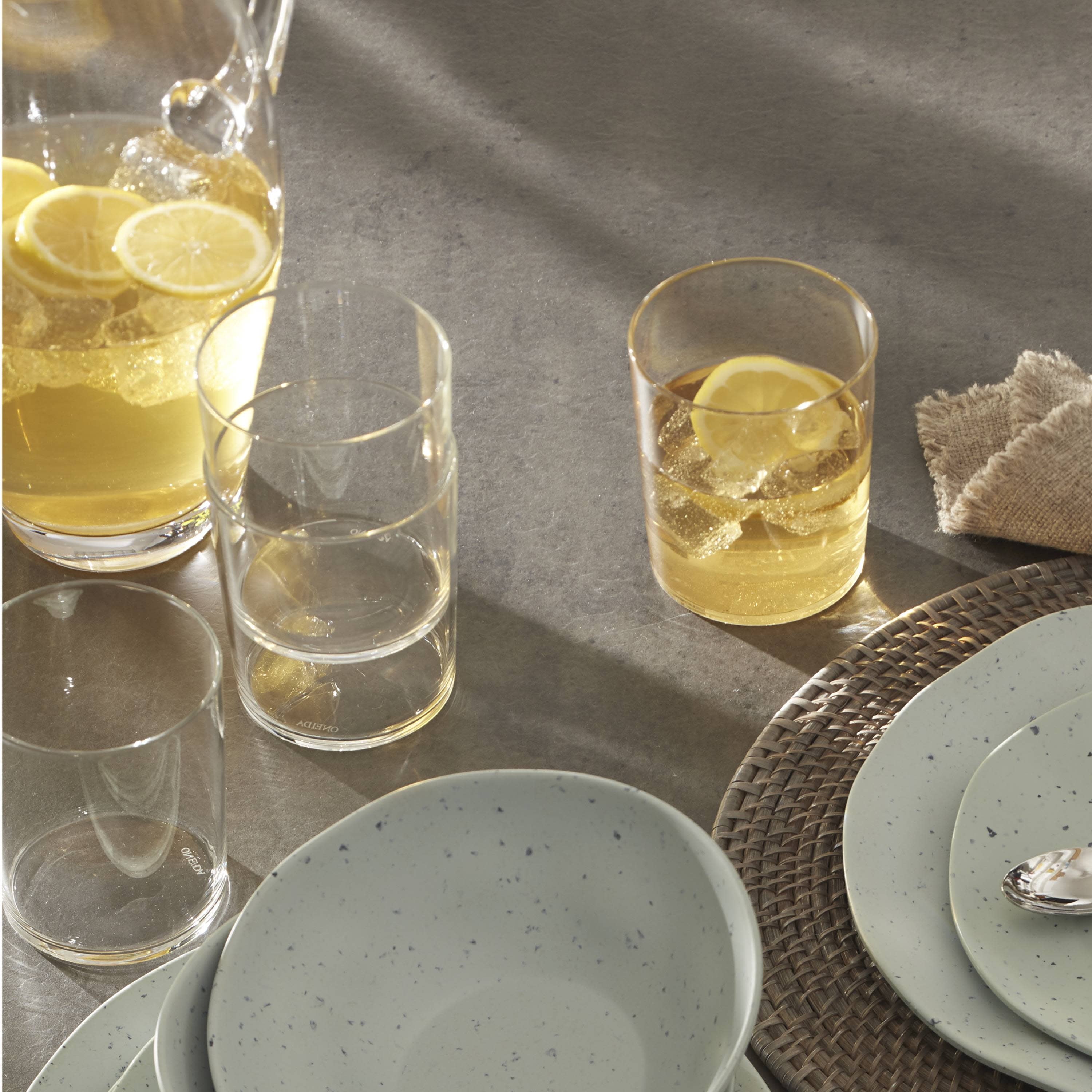 Entertain 365 12-Piece Clear Glass Stackables Drinkware Set