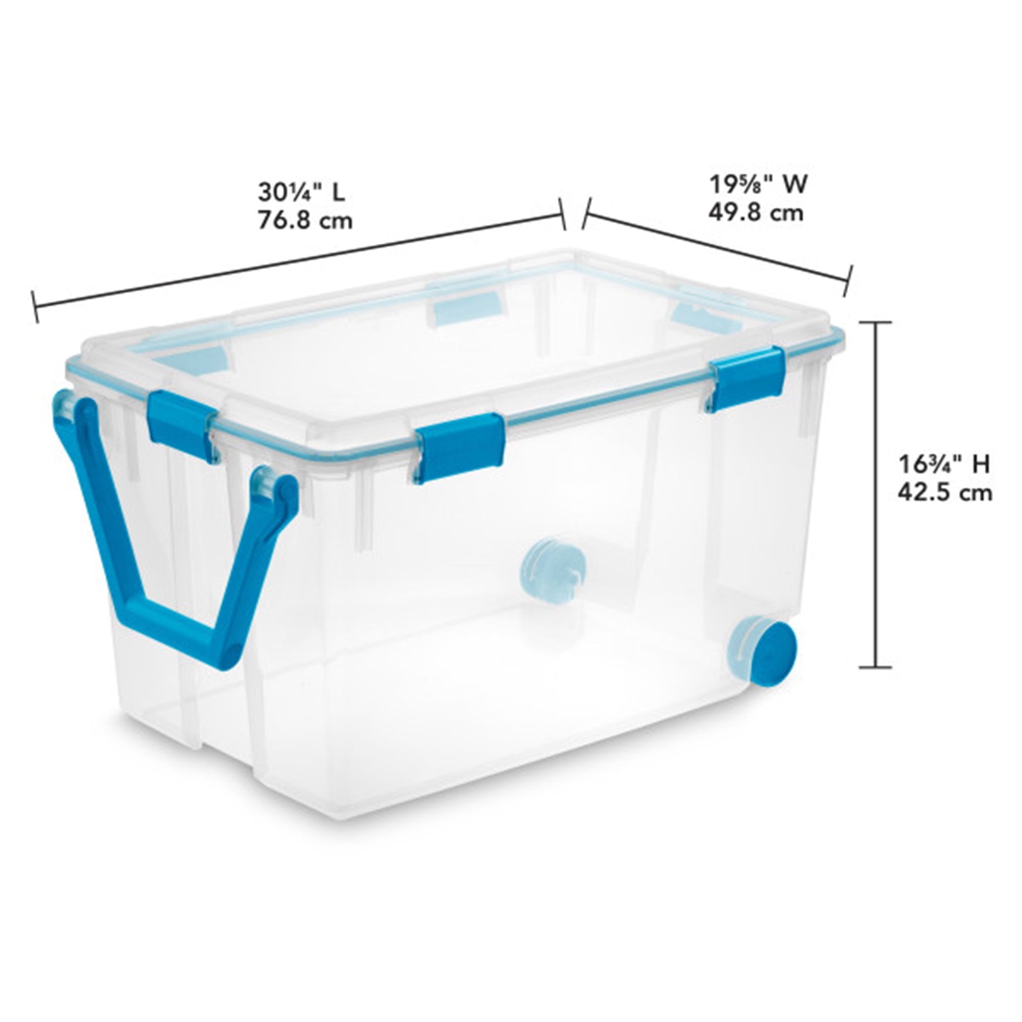 7.5 Quart Clear Plastic Storage Box with Latching Lids, (6 Pack)