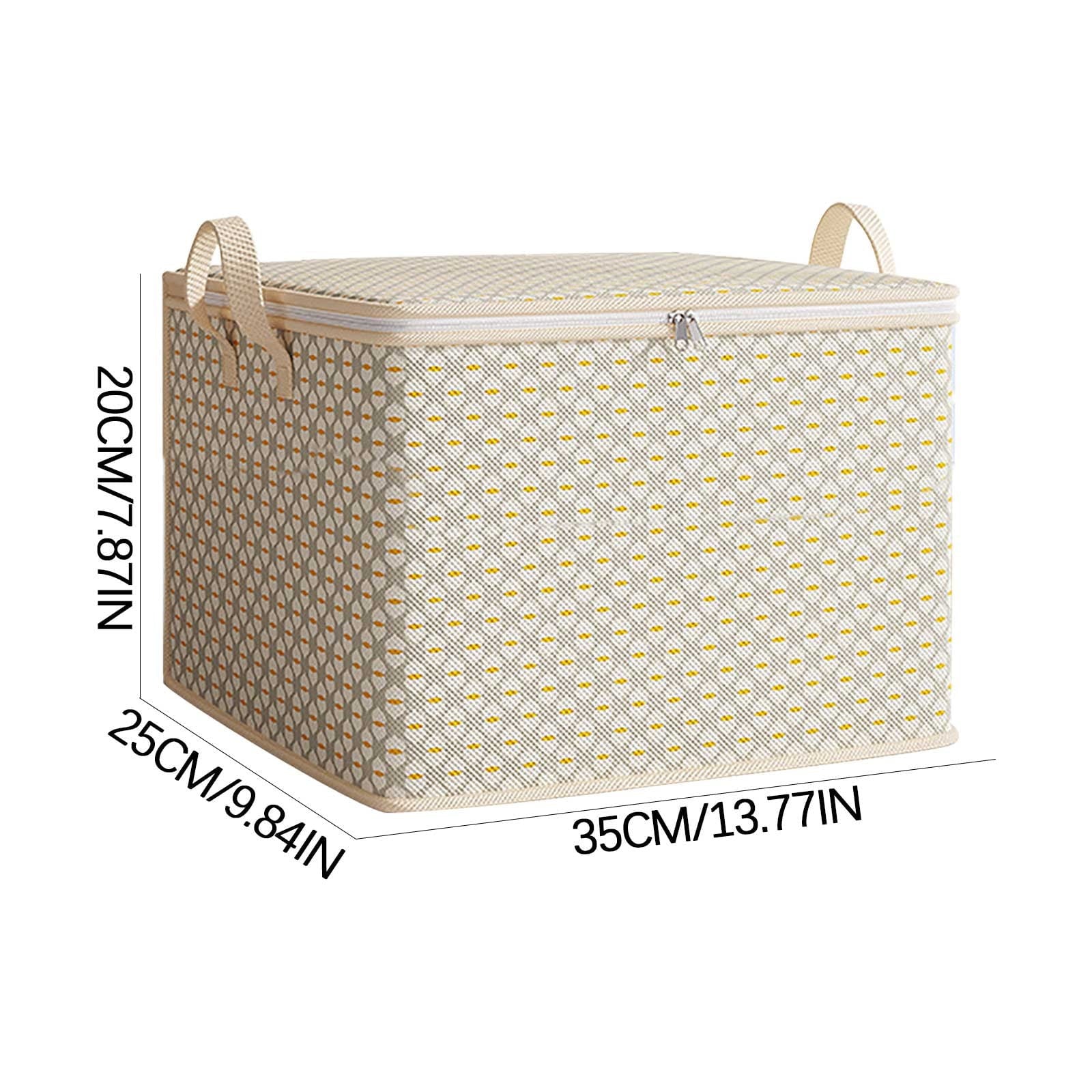 Clothes Storage Bins With Lids, Non-Woven Organizers Storage Containers With Reinforced Handles, Capacity Moving Bags for Home, Office, Clothing, 30L