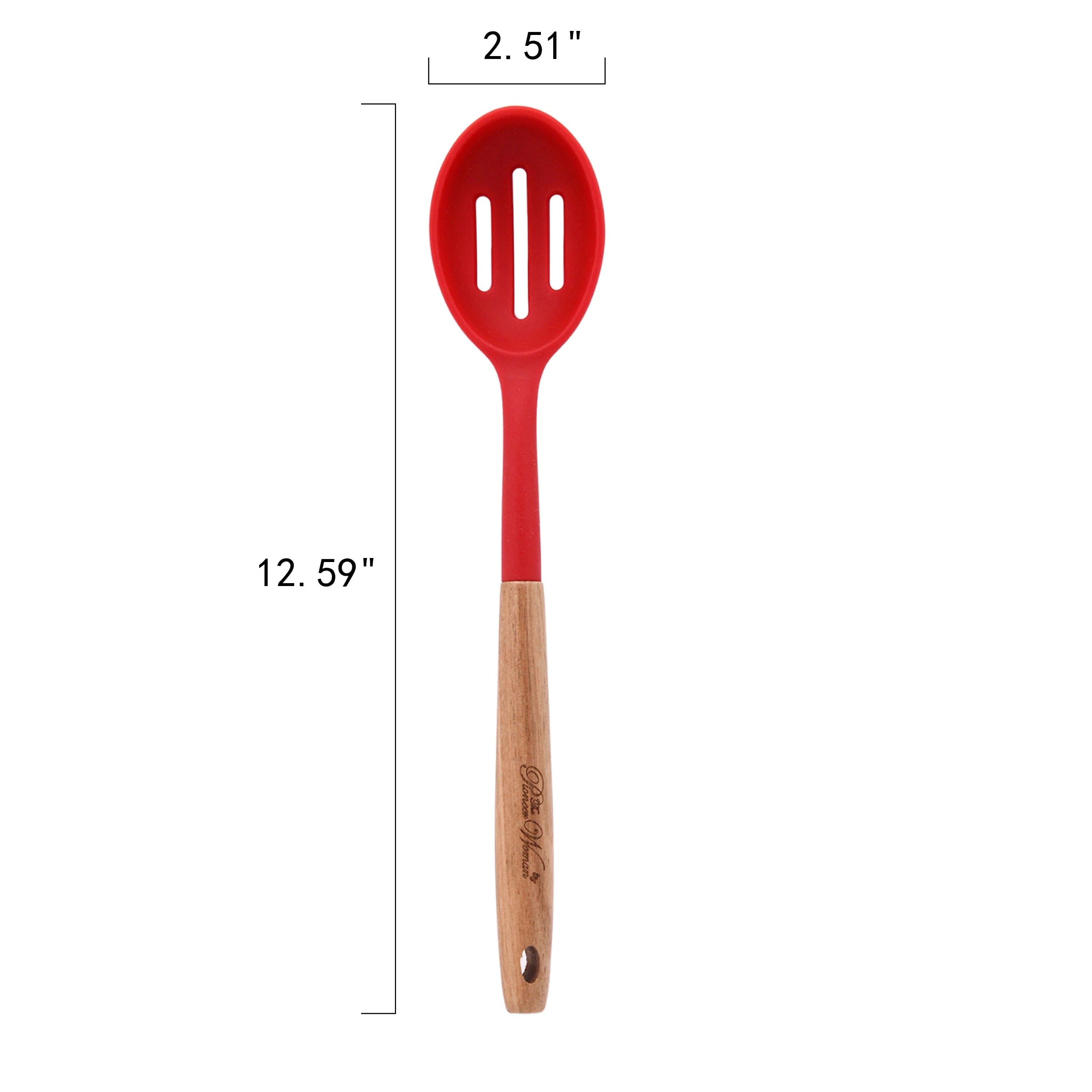 10-Piece Silicone and Acacia Wood Handle Cooking Utensils Set, Blue