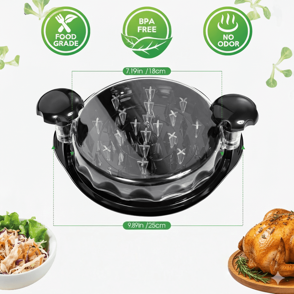 Chicken Shredder Tool Twist (Large 10 Inch), Meat Shredder for Pulled Pork Beef &amp; Chicken, BPA Free with Anti-Slip Base &amp; Handle, Kitchen Gadget, 1 Count