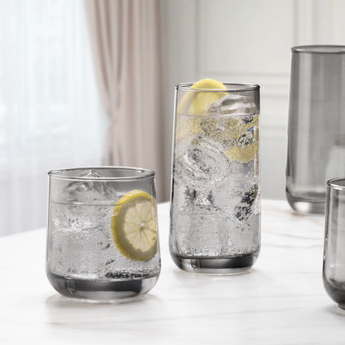 Better Homes &amp; Gardens Josie 16-Piece Smoke Drinkware Set