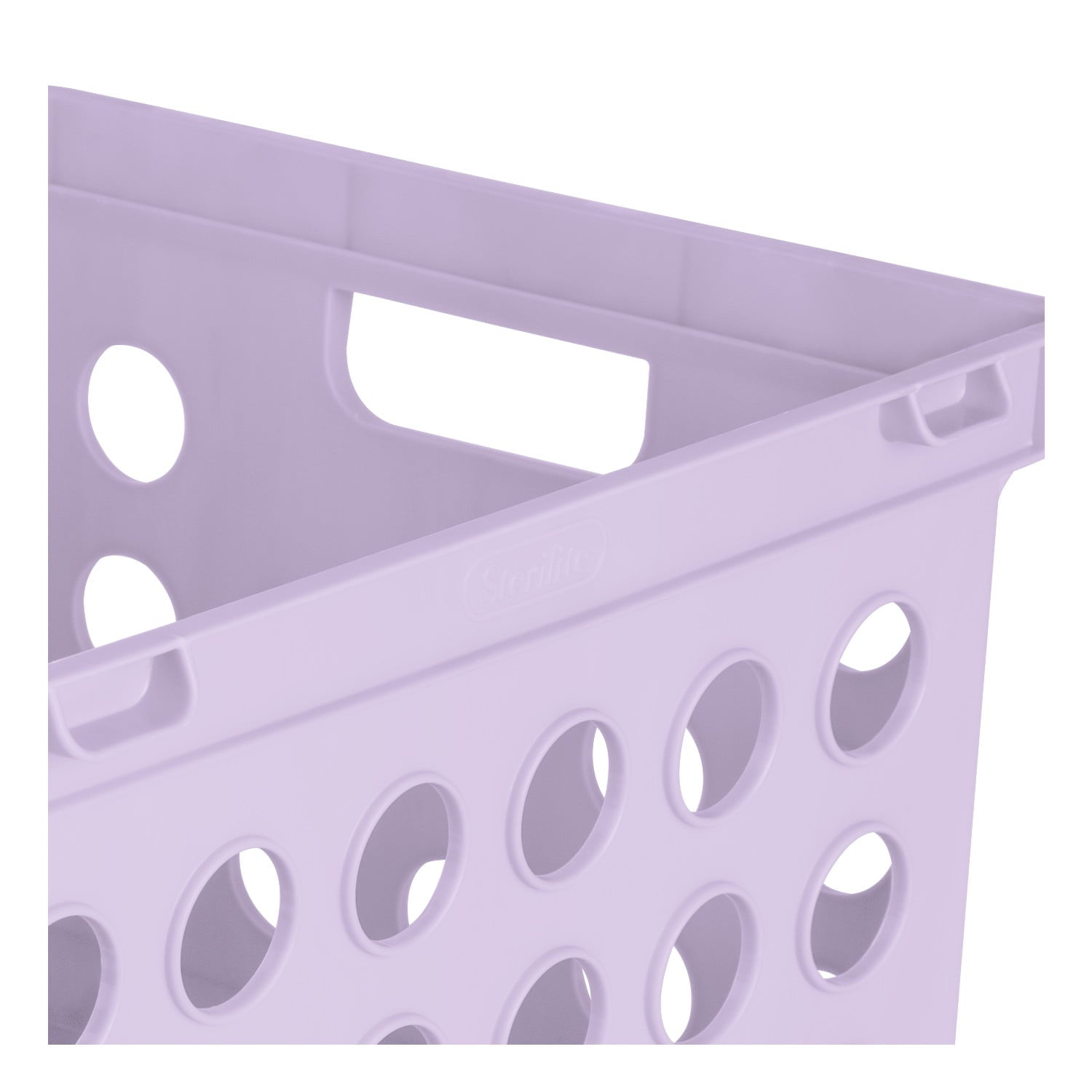 File Crate, Versatile Plastic Bin with Handles, Letter or Legal File Storage, Black, Standard Size