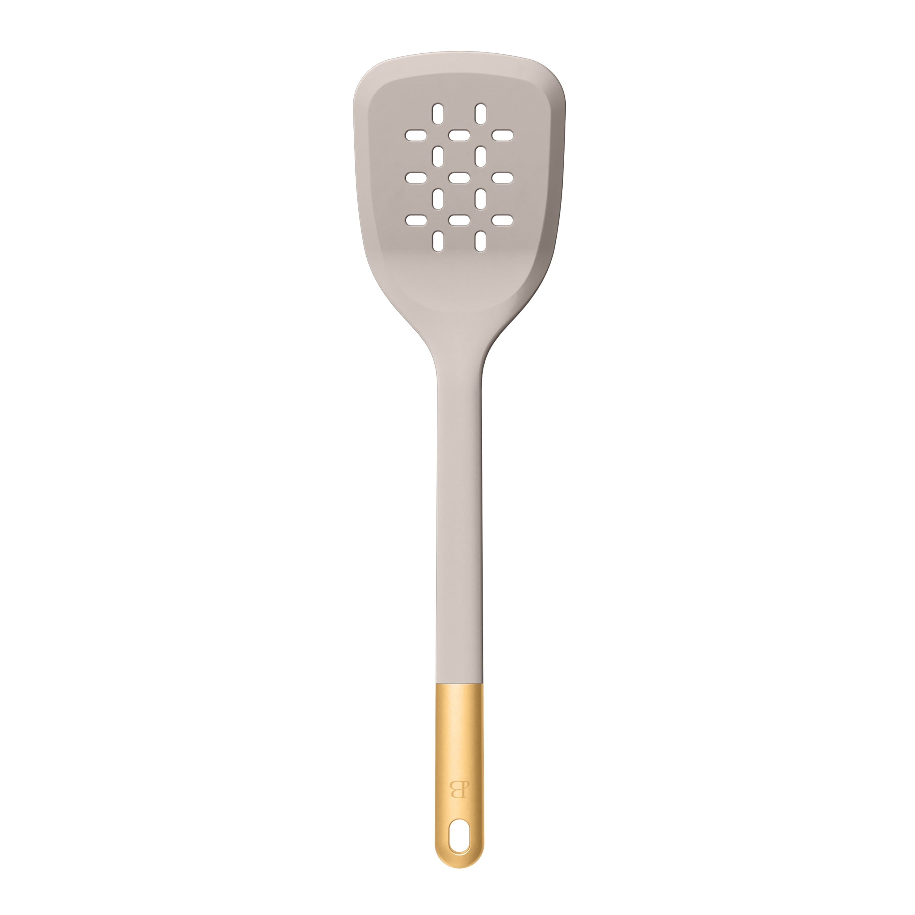 6-Piece Silicone Tool Set with Ceramic Crock, Porcini Taupe by Drew Barrymore