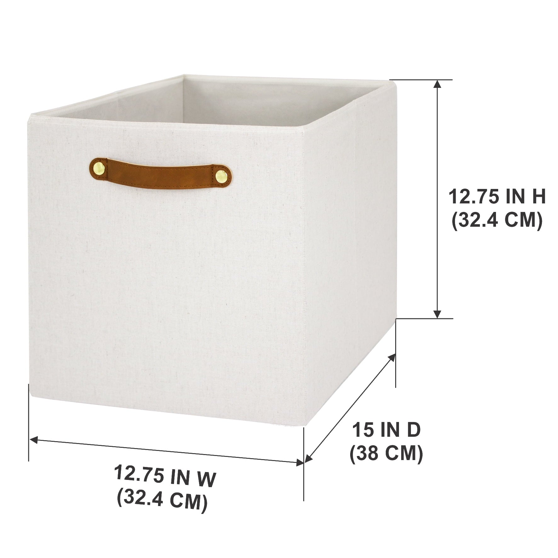 Better Homes &amp; Gardens Collapsible Fabric Cube Storage Bin, Vanilla