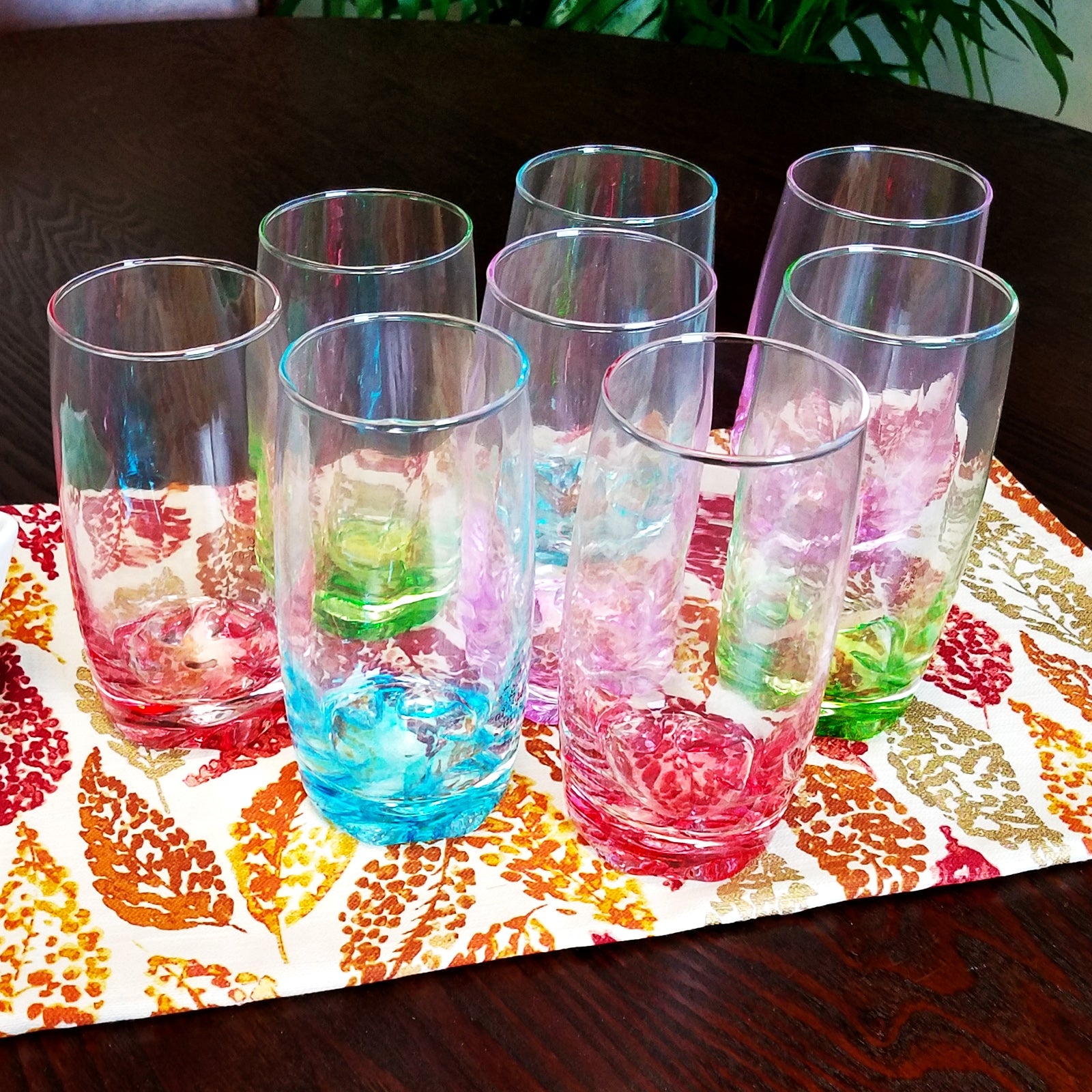 Karissa 8-Piece Glass Tumbler Set, Clear Drinking Glasses for Water, Juice &amp; Beverages