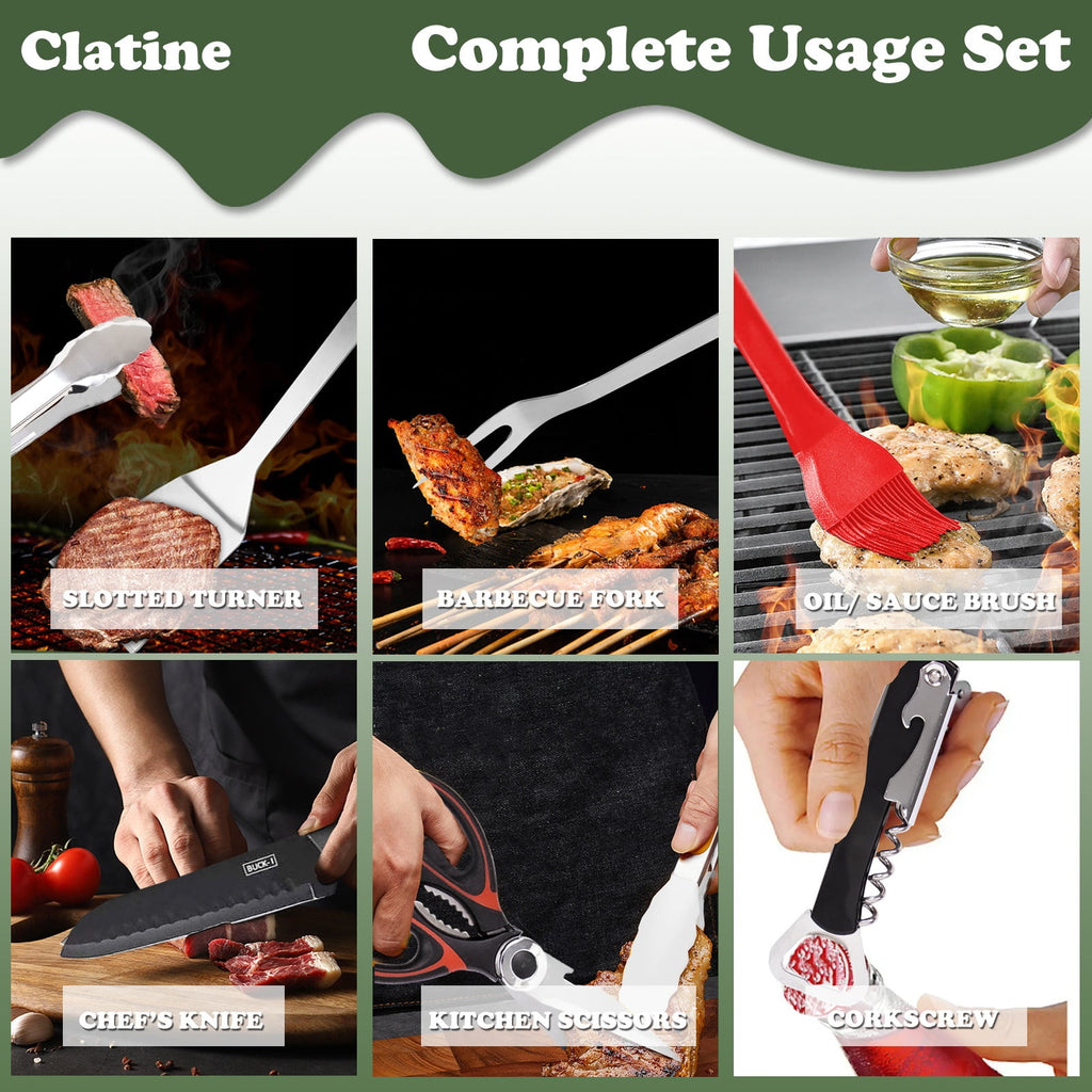 Camp Utensil Set Kitchen Cooking BBQ Grill Tool Kit with Organizer Bag, 12-Piece Travel Kitchen Grill Accessories Compact Gear Cookware Kit for Camping RV Sailboat Backyard BBQ