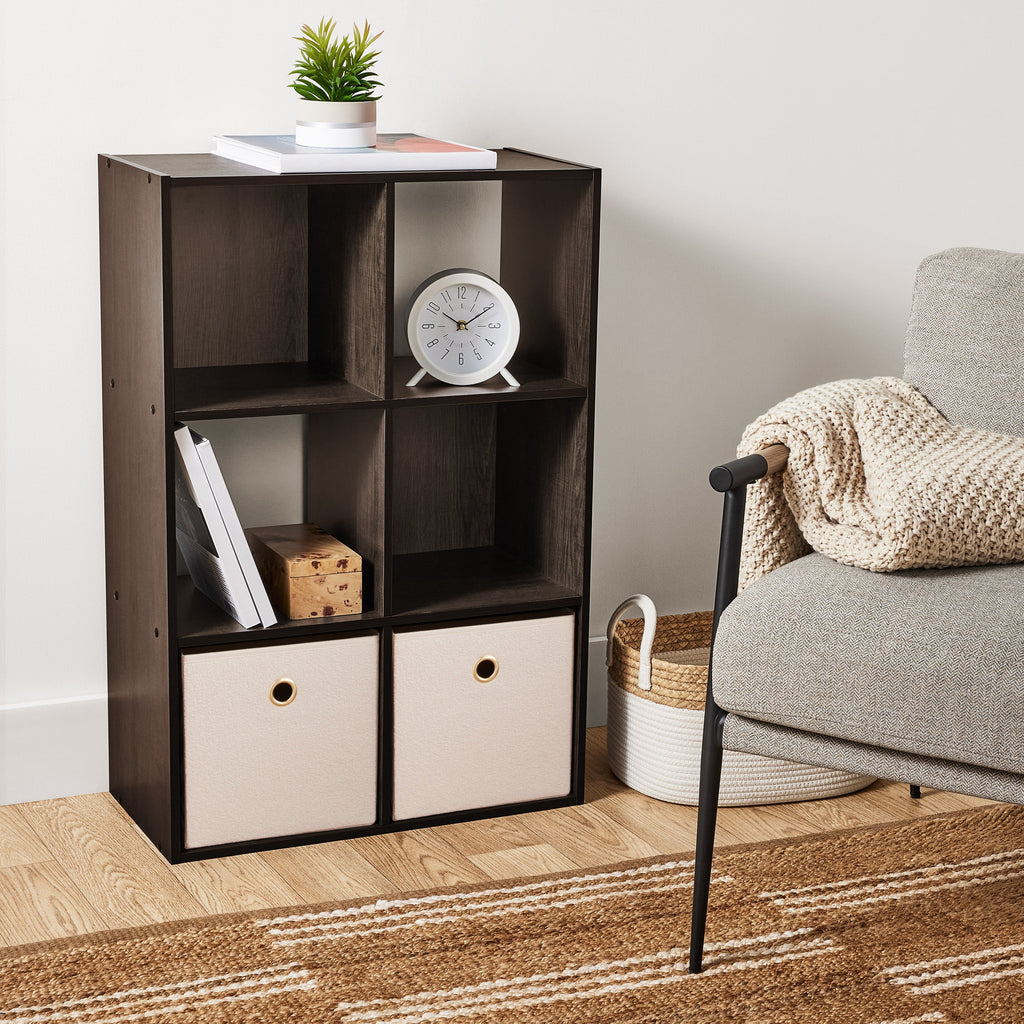 6 Cube Storage Organizer, White