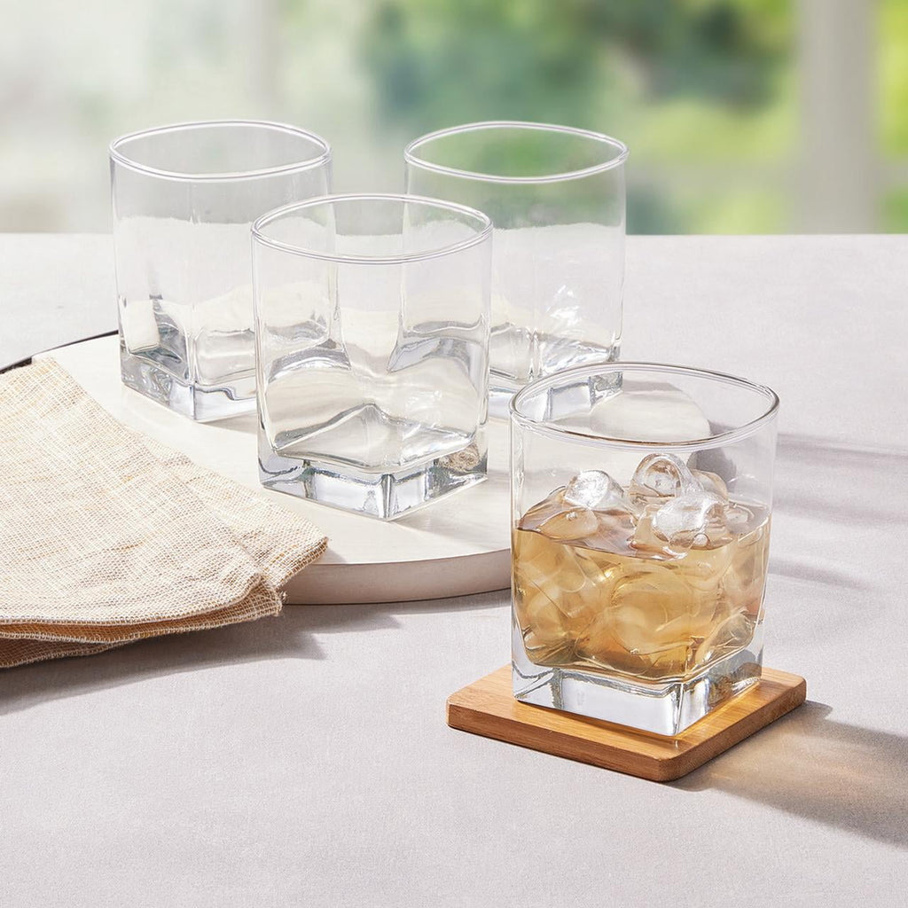 Better Homes &amp; Gardens Clear Glass Drinkware Set, 12.17 oz, 4-Piece
