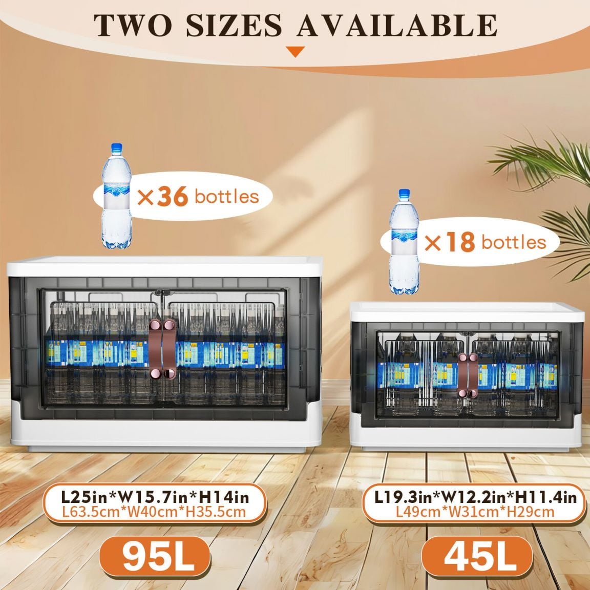 Rolling Wheeled Plastic Storage Bins with Lid, 4-Tier Folding Storage Containers, 92 Qt Capacity