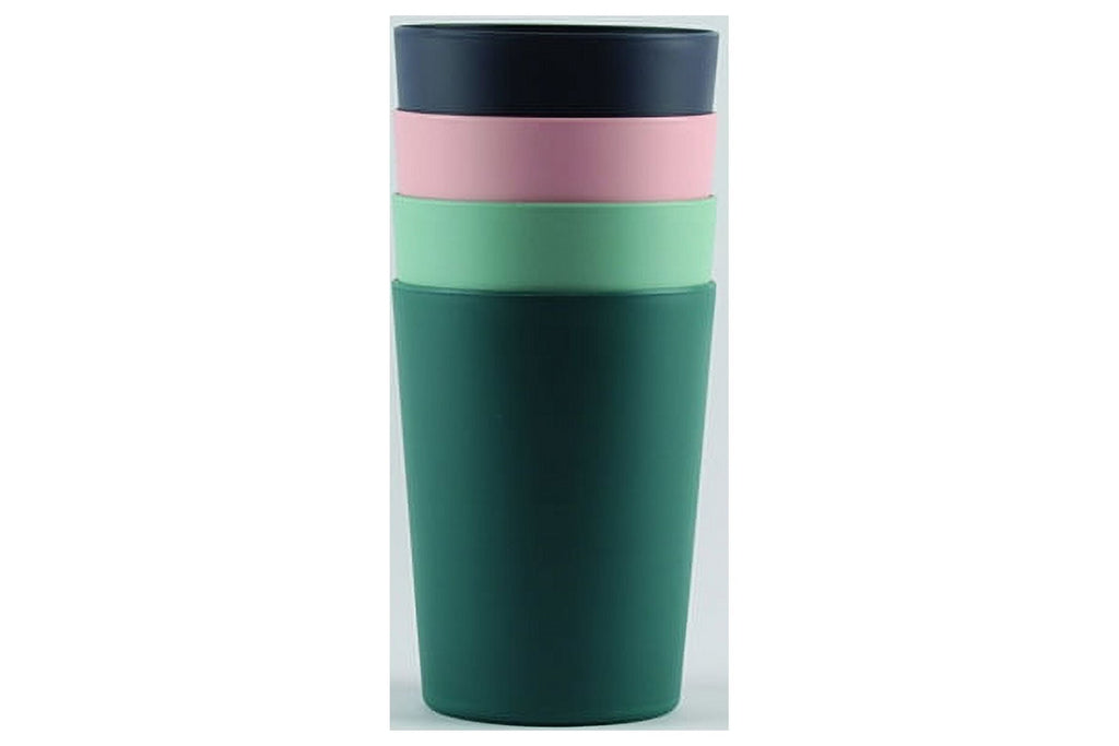 (10 pack) - Dark Blue Round Plastic Tumbler, 18-Ounce