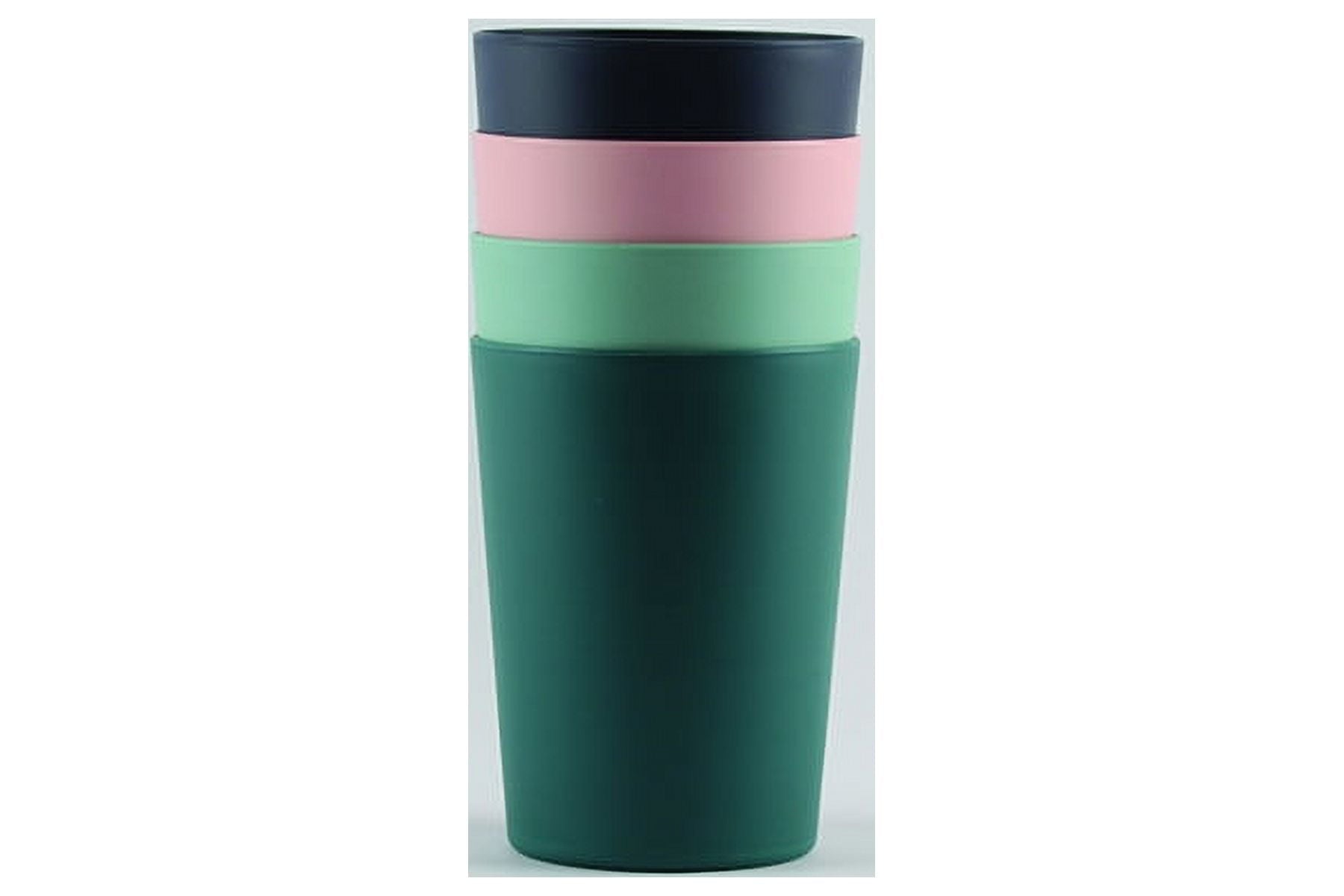 (10 pack) - Dark Blue Round Plastic Tumbler, 18-Ounce