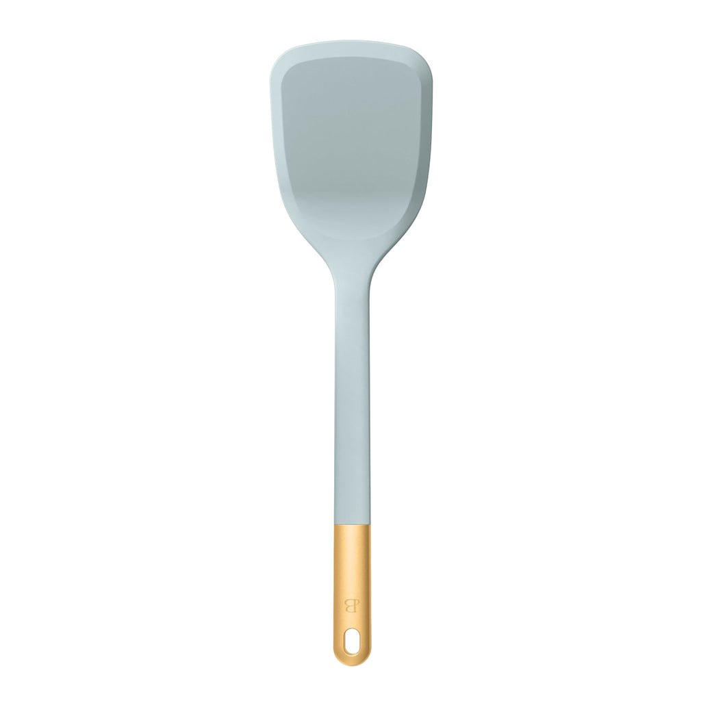 6-Piece Silicone Tool Set with Ceramic Crock, Porcini Taupe by Drew Barrymore
