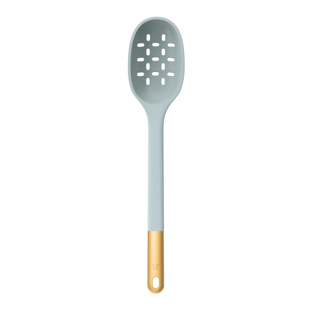 6-Piece Silicone Tool Set with Ceramic Crock, Porcini Taupe by Drew Barrymore