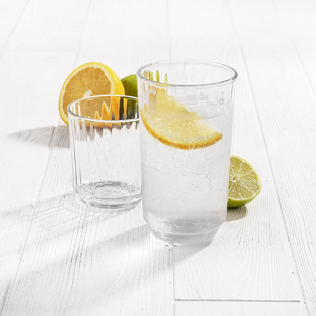 Better Homes &amp; Gardens Panello 12-Piece Clear Drinkware Set