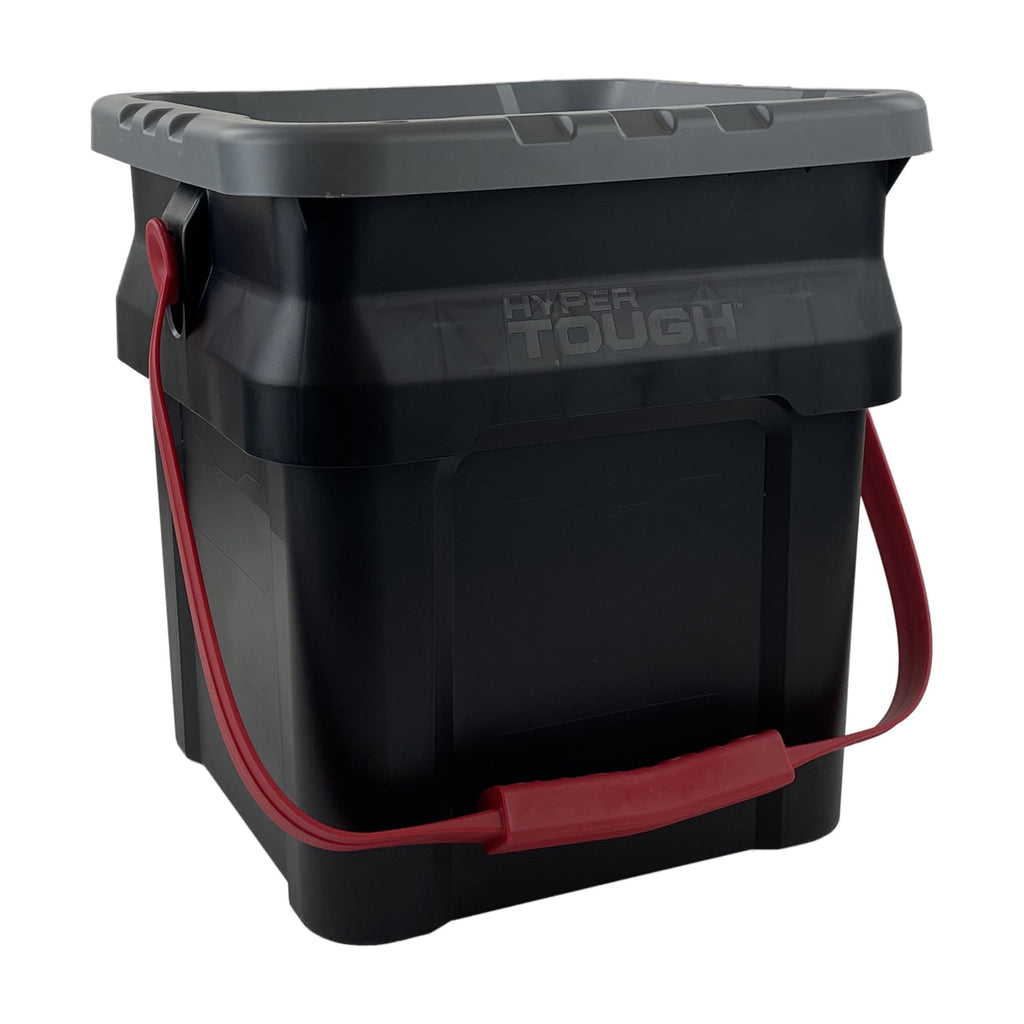 5 Gallon Heavy Duty Plastic Material Bucket Tote, Black, Adult
