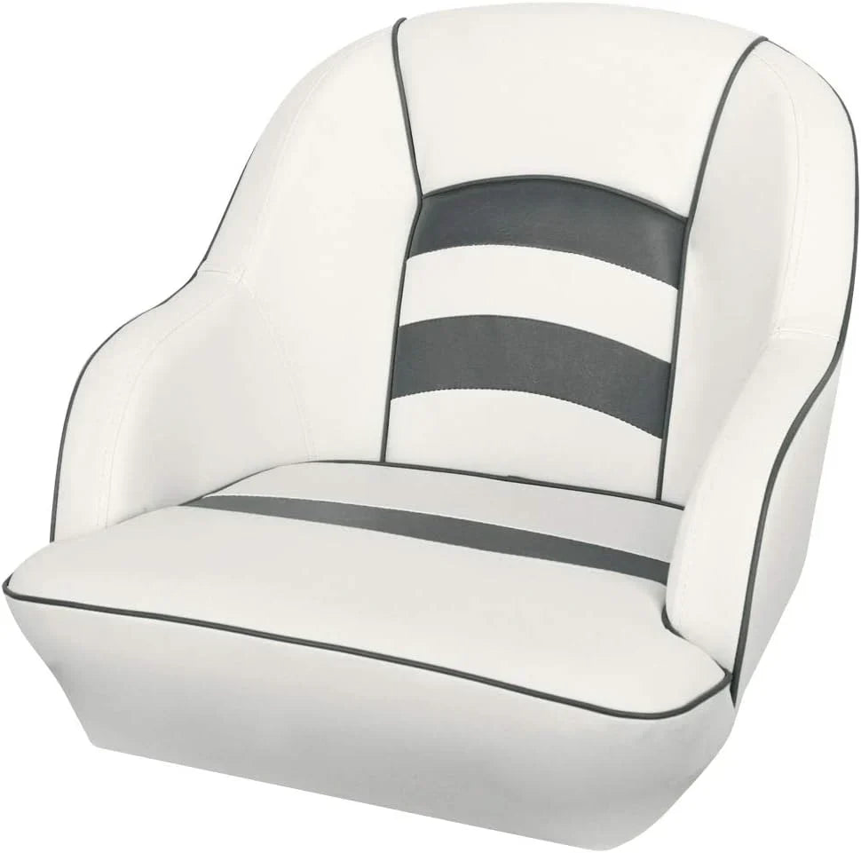 Bucket Pontoon Boat Seat (White/Blue)