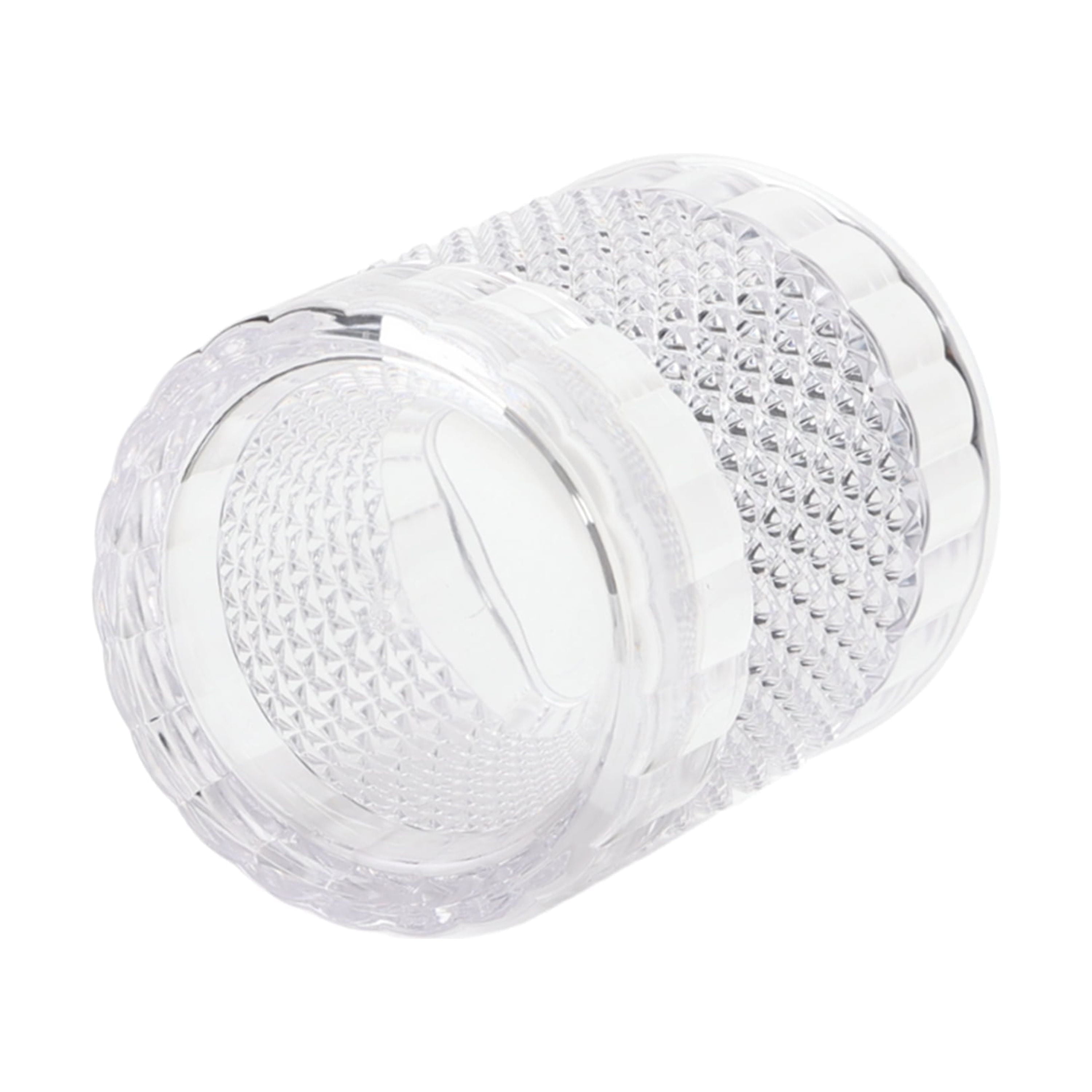 14-Ounce Short Acrylic Diamond Texture Tumbler, Clear