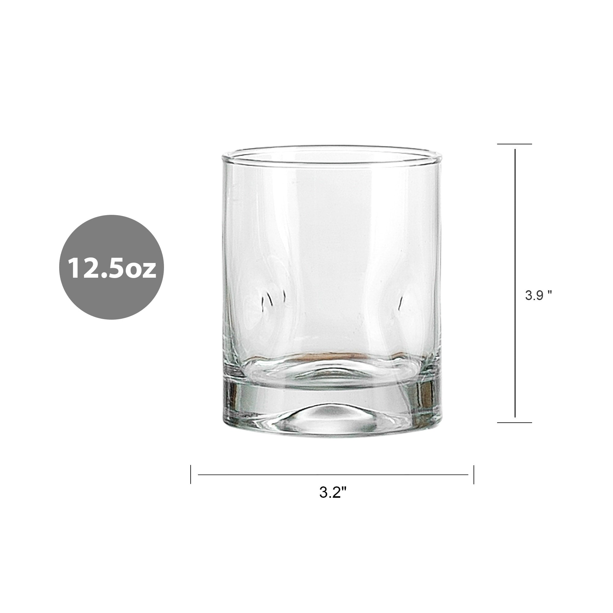 Better Homes &amp; Gardens Lyra Glass Drinkware Set, 12.5 oz, 4-Piece