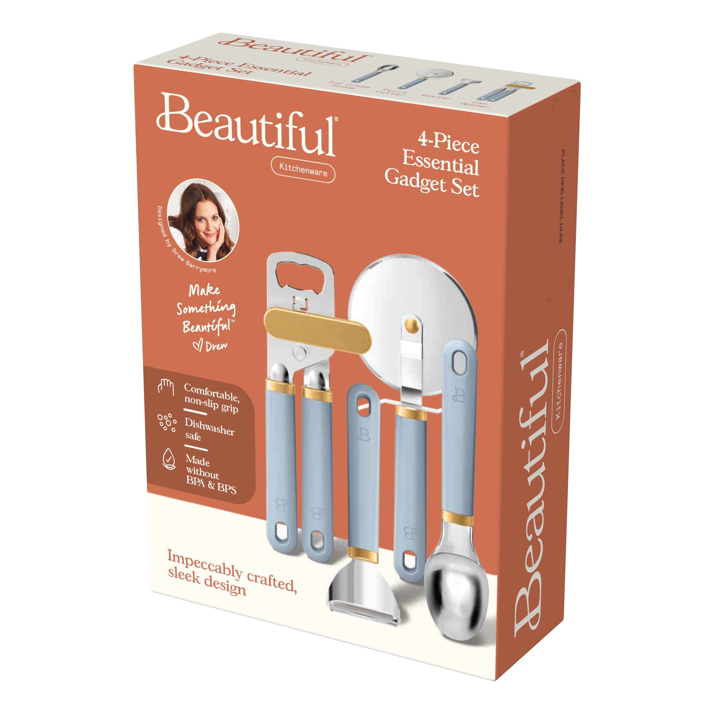 4-Piece Essentials Gadget Set, Porcini Taupe by Drew Barrymore