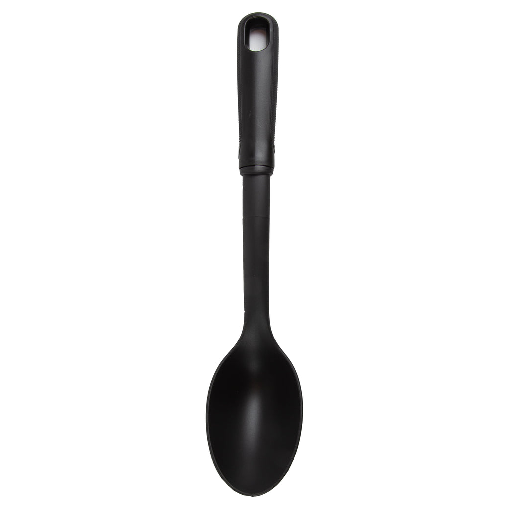 Nylon Solid Basting Spoon, Soft-Touch Handle, Black,