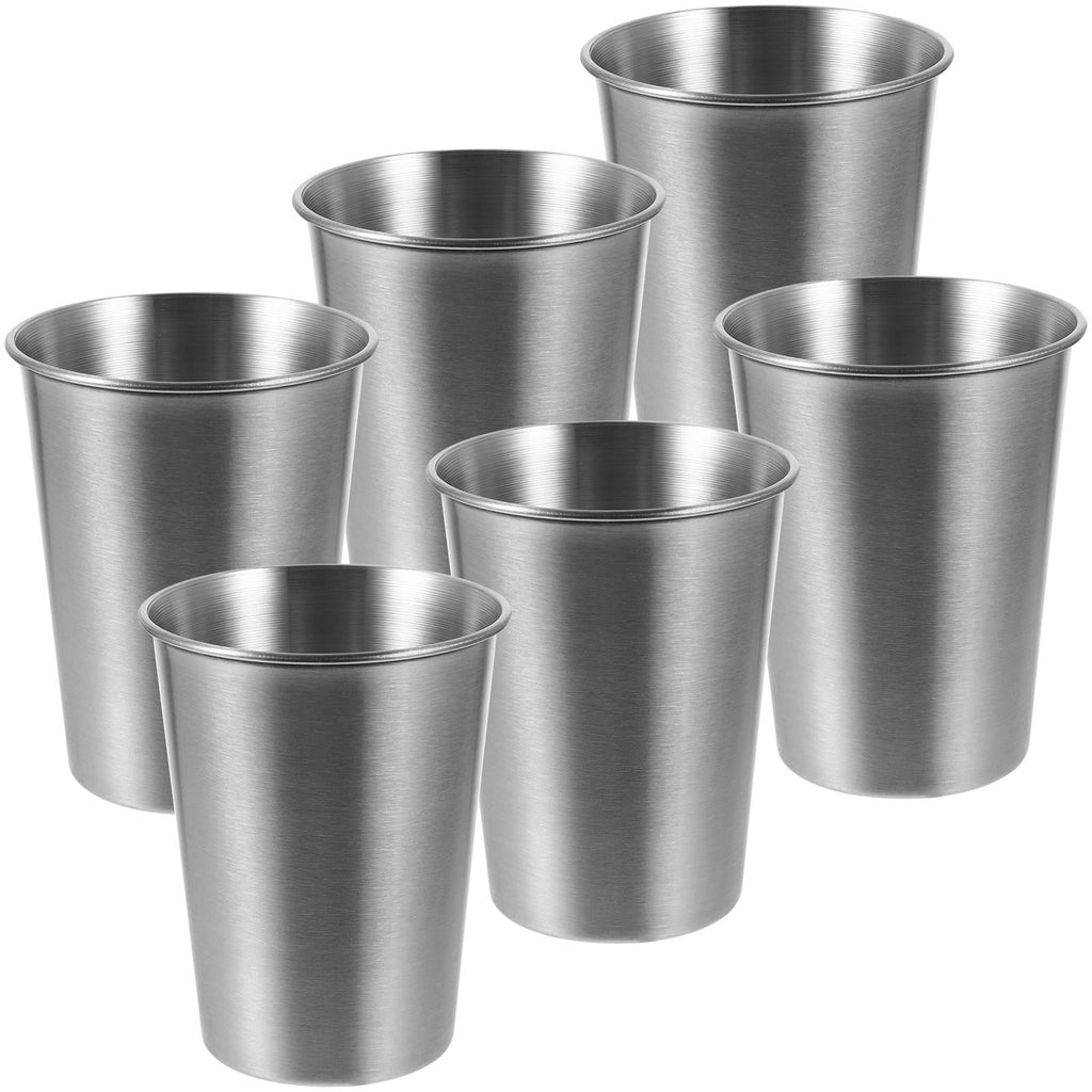 Milisten Set of 6 Stainless Steel Cups for Cocktails, Water, and Beverages Drinkware