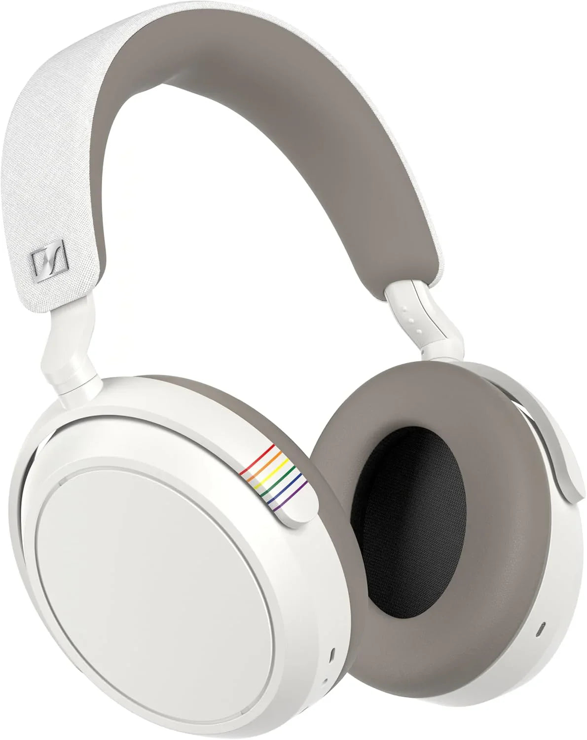 Consumer-grade audio power 4 wireless headphones - Support Bluetooth connection, equipped with adaptive noise cancellation function, clear calls, up to 60 hours of battery life, and customizable sound effects. White model.