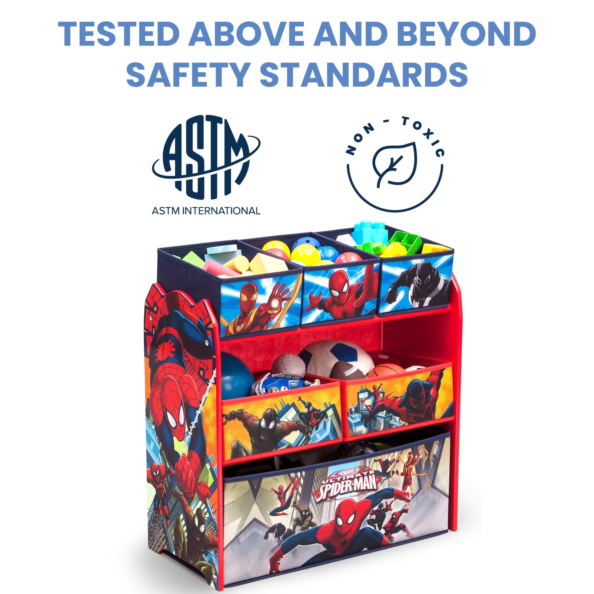Design and Store 6 Bin Toy Storage Organizer by
