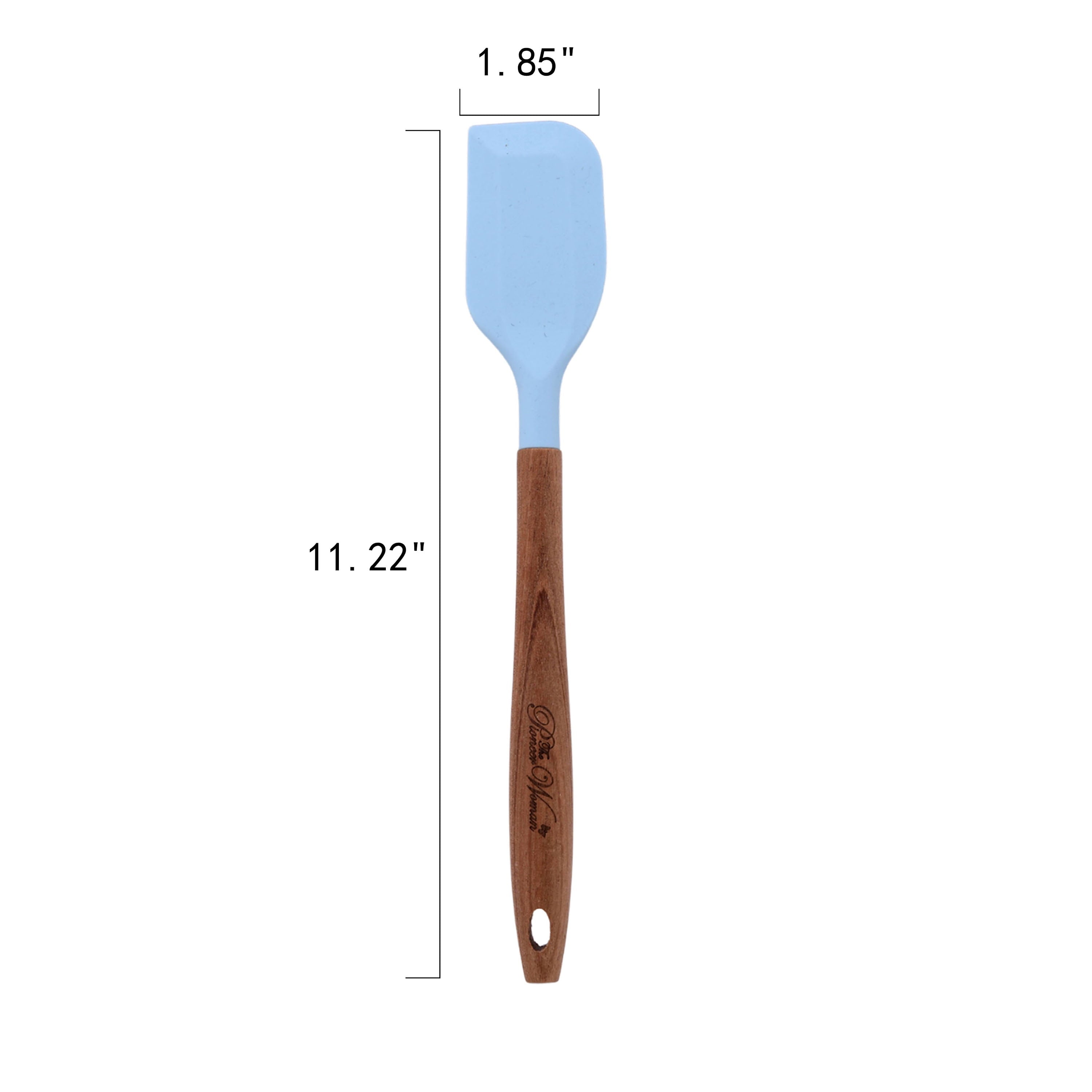 10-Piece Silicone and Acacia Wood Handle Cooking Utensils Set, Blue