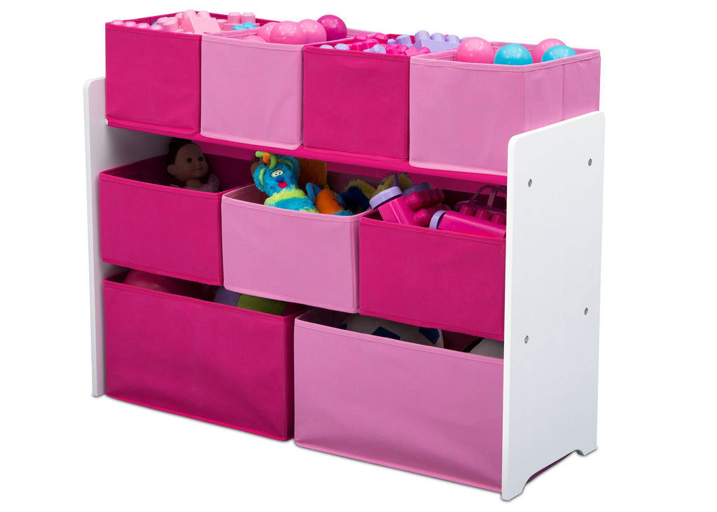Deluxe Multi-Bin Toy Organizer with Storage Bins, Greenguard Gold, Wood, Natural