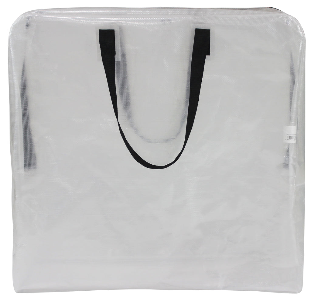 Clear 24 Gallon Heavy Duty Slim Storage and Moving Bag with Zipper Closure and Dual Carry Handles