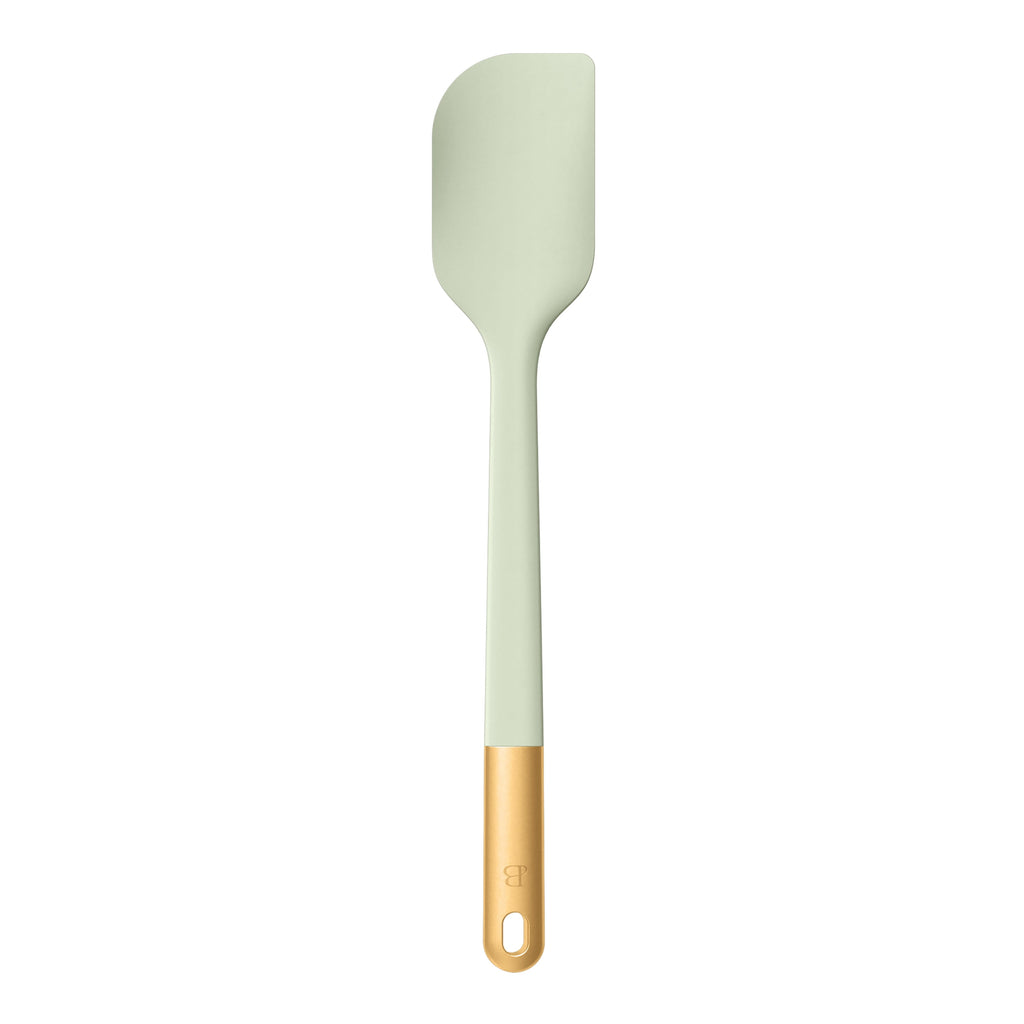 6-Piece Silicone Kitchen Utensil Tool Set with Rotating Rack by Drew Barrymore, Porcini Taupe