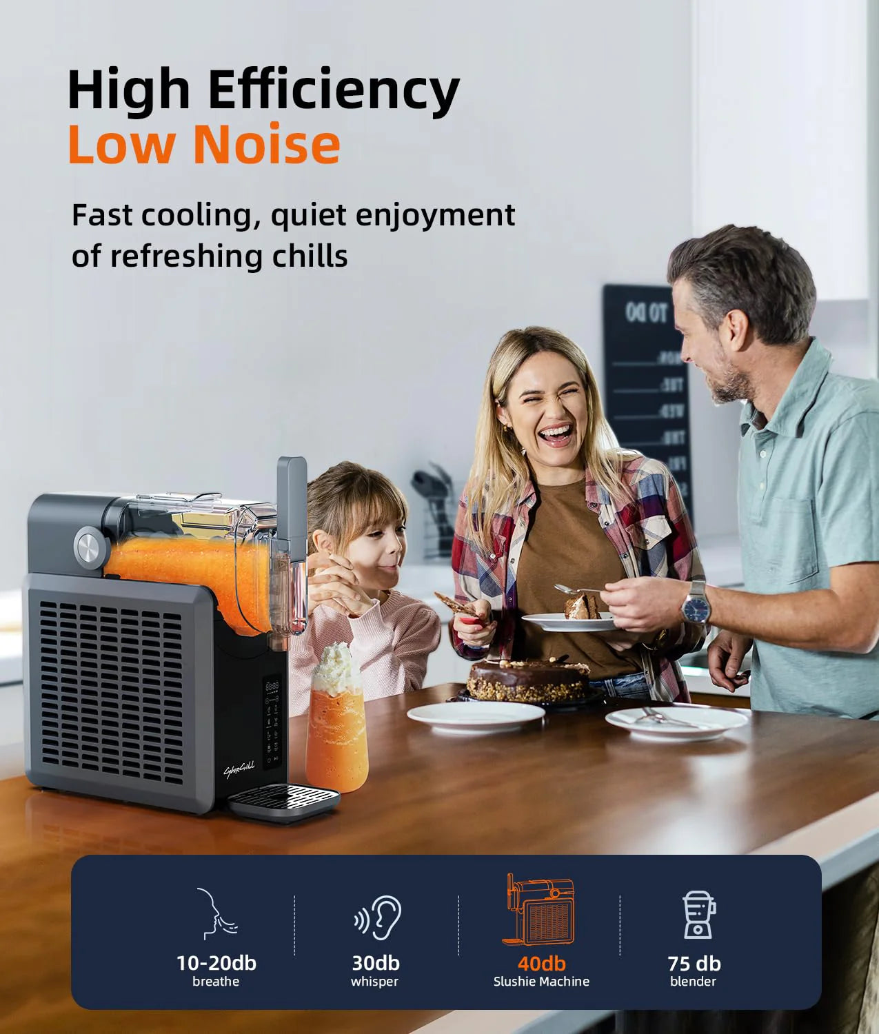 Slushie Machine,24-Hour Delay Start&Cold Retention, 68 oz Slushy Machine with Self-Cleaning Function, Frozen Drink Maker with 5 Preset Programs,Frozen Margaritas, Frappés, and More