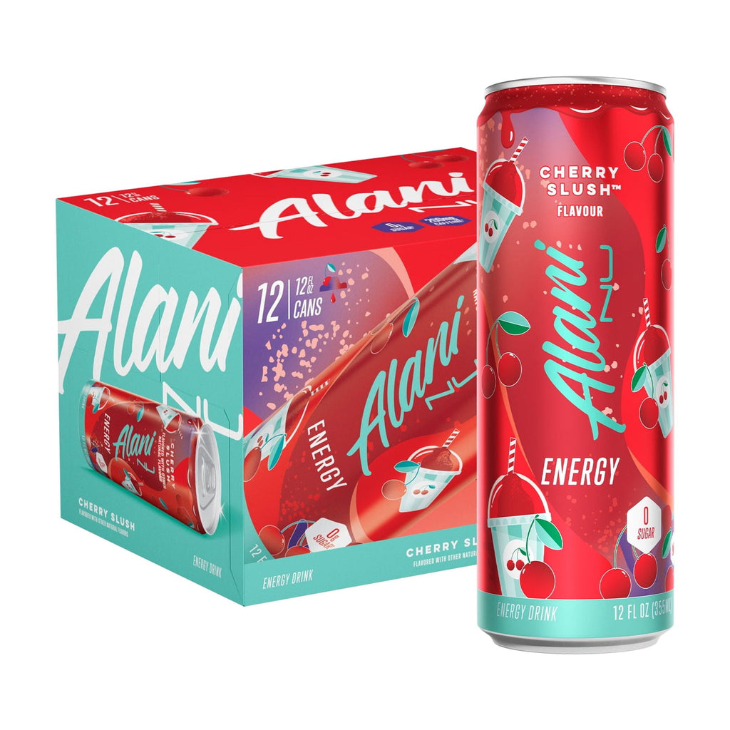 Sugar Free Energy Drink, Cherry Slush, 12 fl oz, 12 Pack, Cans, 200mg Caffeine