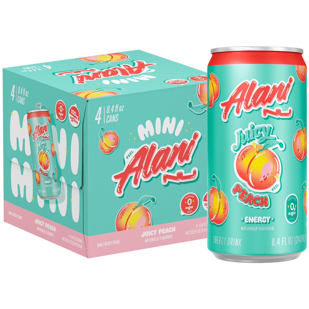 Sugar Free Energy Drink Mini, Cherry Slush, 8.4 fl oz, 4 Pack, Cans, 100mg Caffeine