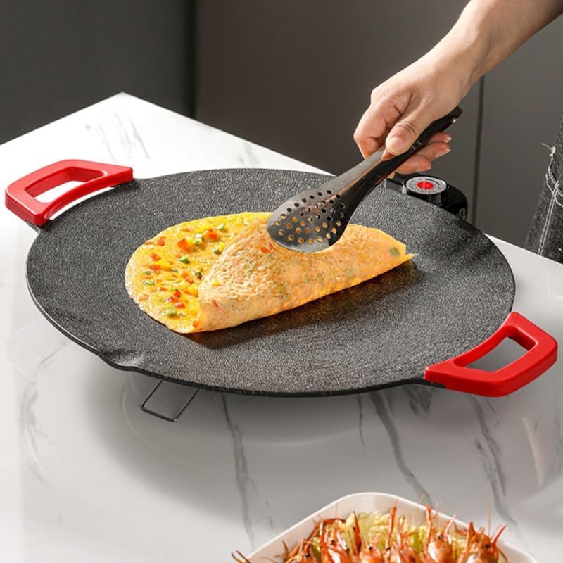 Round Barbecue Stove Household Electric Barbecue Pot Plate Smokeless Non-stick Grill