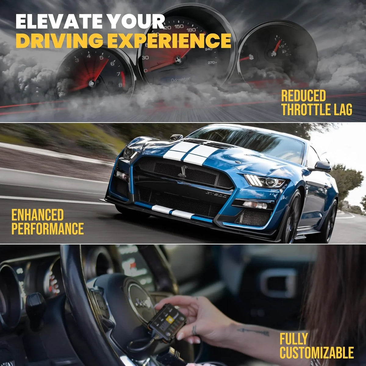 Board Commander Throttle Response Controller - Suitable for sporty, sport-enhanced, off-road, Robinson, 3.0-liter diesel, 3.6-liter gasoline, Jeep Grandview off-road modification kit, and all-terrain upgrade products.