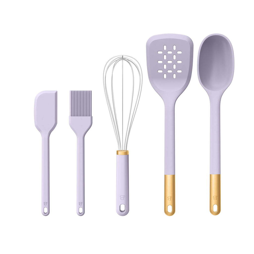 5-Piece Kitchen Tool Set, Porcini Taupe by Drew Barrymore